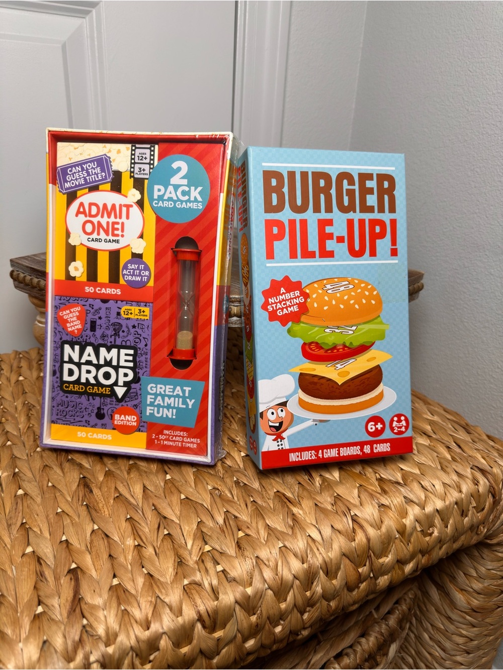 Burger Pile-Up! & Name Drop Bun Card games / Admit One 2-Pack Card Games